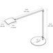 Mosso Pro 18.4 inch 5.50 watt Silver Desk Lamp Portable Light